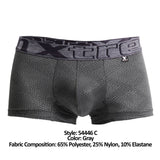 Xtremen Men's Underwear 54446C Jacquard Stripes Boxer Briefs Color Gray