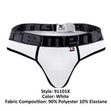 Xtremen Men's Underwear 91101X Microfiber Thongs Color White