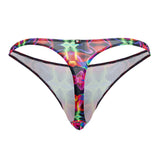 Xtremen Men's Underwear 91171 Printed Thongs Color Bows