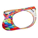 Xtremen Men's Underwear 91171 Printed Thongs Color Cubes