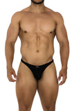 Xtremen Men's Underwear 91185 Mesh Thongs Color Black