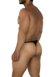 Xtremen Men's Underwear 91185 Mesh Thongs Color Black