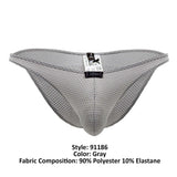 Xtremen Men's Underwear 91186 Mesh Bikini Color Gray
