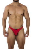 Xtremen Men's Underwear 91192 Jacquard Bikini Color Red