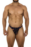Xtremen Men's Underwear 91194 Printed Thongs Color Pumpkins