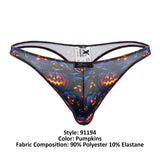 Xtremen Men's Underwear 91194 Printed Thongs Color Pumpkins