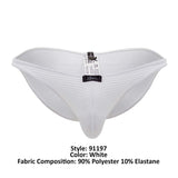 Xtremen Men's Underwear 91197 Jacquard Bikini Color White
