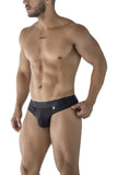 Xtremen Men's Underwear 91211B Microfiber Thongs Color Black