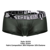 Xtremen Men's Underwear 91222 Microfiber Trunks Color Green