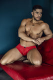 Xtremen Men's Underwear 91225 Microfiber Trunks Color Red