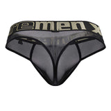 Xtremen Men's Underwear 91235 Microfiber Thongs Color Black