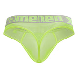 Xtremen Men's Underwear 91235 Microfiber Thongs Color Neon Green