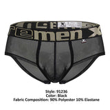 Xtremen Men's Underwear 91236 Microfiber Briefs Color Black