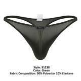 Xtremen Men's Underwear 91238 Microfiber Thongs Color Green