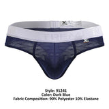 Xtremen Men's Underwear 91241 Microfiber Thongs Color Dark Blue
