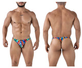 Xtremen Men's Underwear 91247 Printed Thongs Color Waves