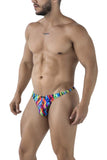 Xtremen Men's Underwear 91247 Printed Thongs Color Waves