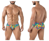 Xtremen Men's Underwear 91248 Printed Briefs Color Bubbles