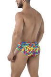 Xtremen Men's Underwear 91248 Printed Briefs Color Bubbles