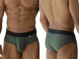 Xtremen 91250 Microfiber Mesh Briefs Color Military Green