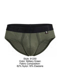Xtremen 91250 Microfiber Mesh Briefs Color Military Green