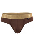 Xtremen Men's Underwear 91253 Microfiber Thongs Sleek and Supportive Color Chocolate