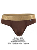 Xtremen 91253 Mens Underwear Microfiber Thongs Sleek and Supportive Color Chocolate