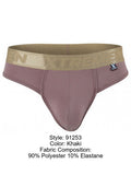 Xtremen 91253 Mens Underwear Microfiber Thongs Sleek and Supportive Color Khaki