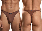 Xtremen 91254 Mens Underwear Sleek Microfiber Thongs Color Chocolate