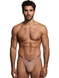 Xtremen 91254 Mens Underwear Sleek Microfiber Thongs Color Khaki