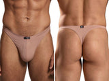 Xtremen 91254 Mens Underwear Sleek Microfiber Thongs Color Khaki
