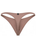 Xtremen 91254 Mens Underwear Sleek Microfiber Thongs Color Khaki