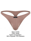 Xtremen 91254 Mens Underwear Sleek Microfiber Thongs Color Khaki