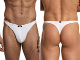Xtremen 91254 Mens Underwear Sleek Microfiber Thongs Color White