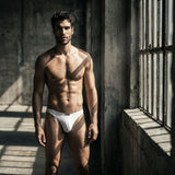 Xtremen 91254 Mens Underwear Sleek Microfiber Thongs Color White