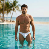 Xtremen 91254 Mens Underwear Sleek Microfiber Thongs Color White