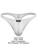 Xtremen 91254 Mens Underwear Sleek Microfiber Thongs Color White