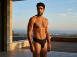 Xtremen 91257 Mens Underwear Sleek Microfiber Comfort Thongs Color Black