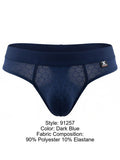 Xtremen 91257 Mens Underwear Sleek Microfiber Comfort Thongs Color Dark Blue