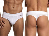 Xtremen 91257 Mens Underwear Sleek Microfiber Comfort Thongs Color White