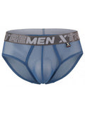 Xtremen 91262 Mens Underwear Sleek Microfiber Mesh Briefs Color Blue