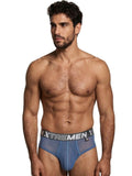 Xtremen 91262 Mens Underwear Sleek Microfiber Mesh Briefs Color Blue