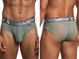 Xtremen 91262 Mens Underwear Sleek Microfiber Mesh Briefs Color Green