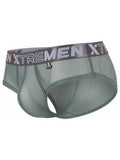 Xtremen 91262 Mens Underwear Sleek Microfiber Mesh Briefs Color Green