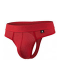Xtremen 91268 Microfiber Mesh Thongs Color Red