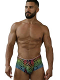 Xtremen 91283 Rainbow Printed Microfiber Briefs Color Labyrinth