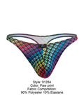 Xtremen 91284 Printed Microfiber Thongs Color Paw print