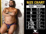 Xtremen Men's Underwear 54446C Jacquard Stripes Boxer Briefs Color Gray