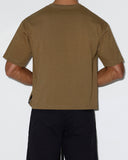 Mid Weight Cropped Boxy T-Shirt Dark Nude