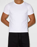 Mid Weight Cropped Fitted T-Shirt White